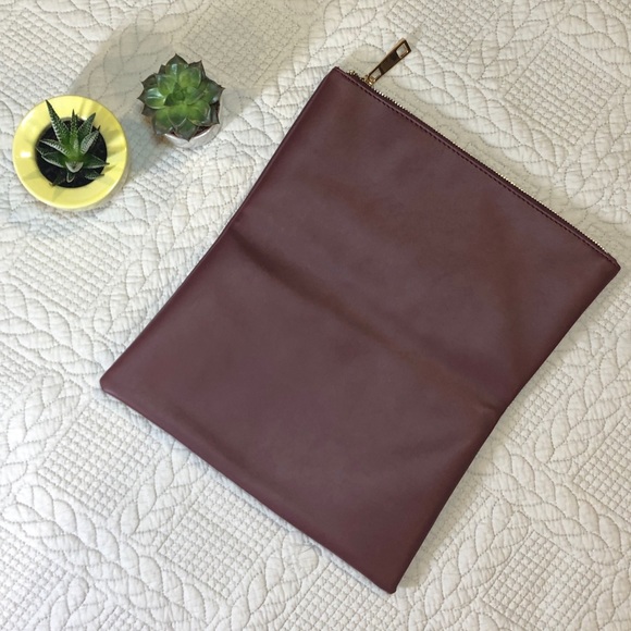 Summer and Rose Burgundy Foldover Clutch - Picture 3 of 7